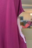 Made in Italy Summer Oscar Pure Cotton T Shirt Dress Bordeaux /14 =